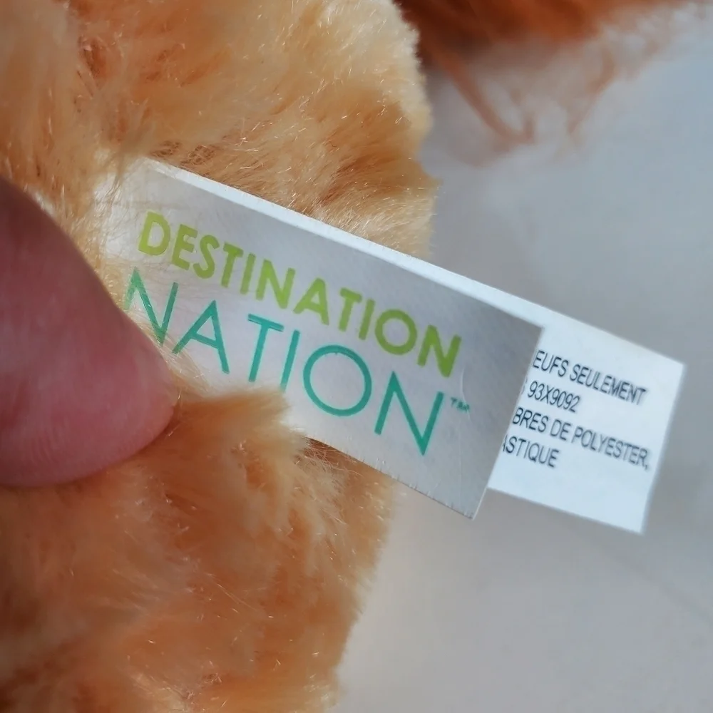 Aurora World Destination Nation Golden Brown Furry Lion Stuffed Animal 12 Inch